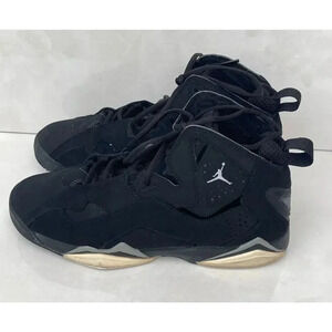 Nike Air Jordan True Flight Youth Lace Up Basketball Shoes Black Cool Grey Sz 7
